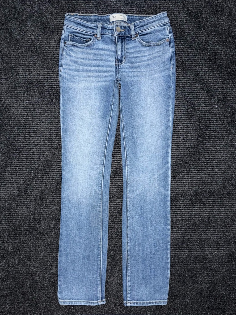 Buckle BKE Stella Slim Fit Low Rise Straight Stretch Blue Jeans 26 x 31 ABK2632S